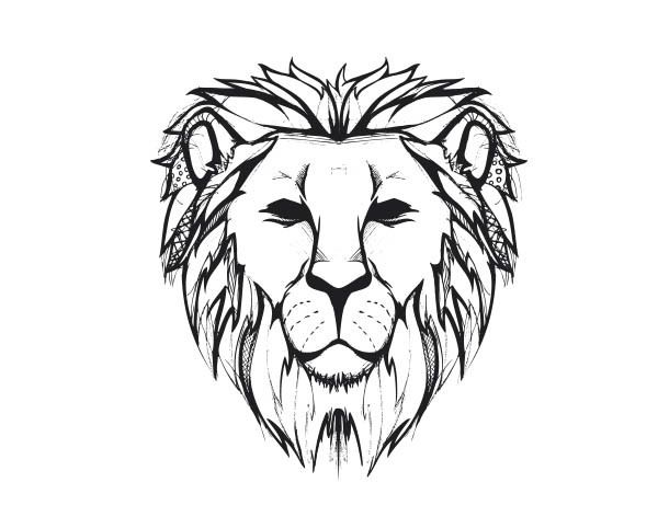 600x472 Great Reference For The Lines Of A Lion Jewelry Inspiration - Lion Face Line Drawing