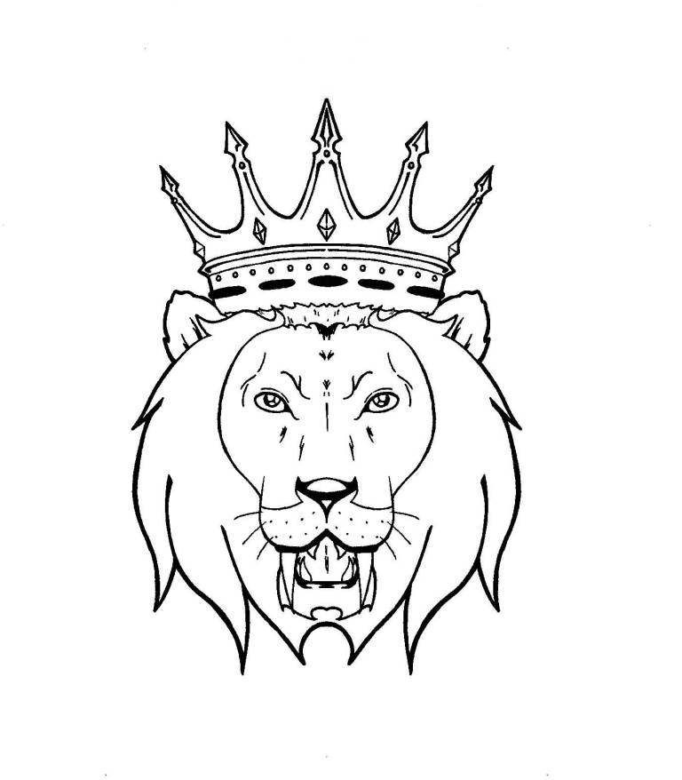 768x878 Lion Face Outline Drawing - Lion Face Outline Drawing