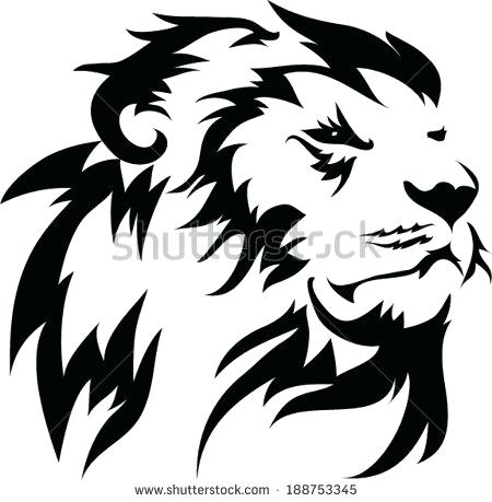 450x459 Lion Outline Lion Outline Geometric Wall Sticker Home Decor - Lion Face Outline Drawing