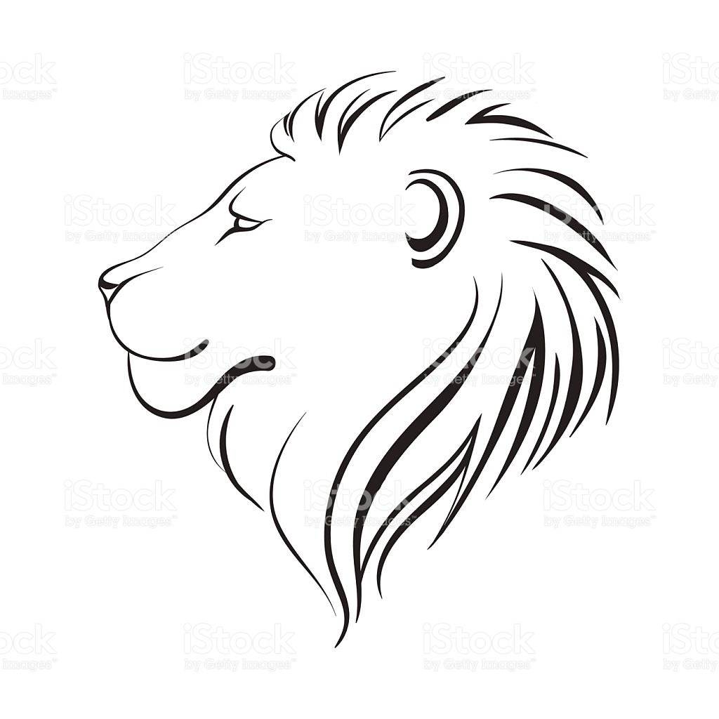 1024x1024 Easy Drawing Lion Face Pencil Drawings Lions Drawing Sketch Library - Lion Face Pencil Drawing