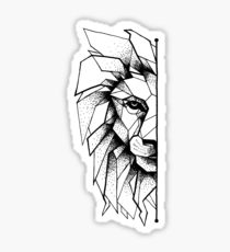 210x230 Geometric Lion Drawing Stickers Redbubble - Lion Geometric Drawing