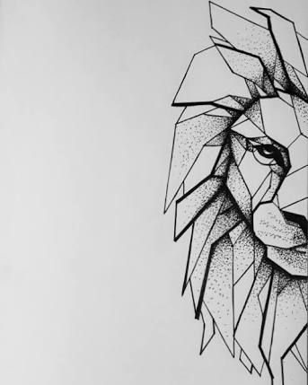 343x429 Resultado De Imagem Para Geometric Lion Drawing Tattoo Lion - Lion Geometric Drawing