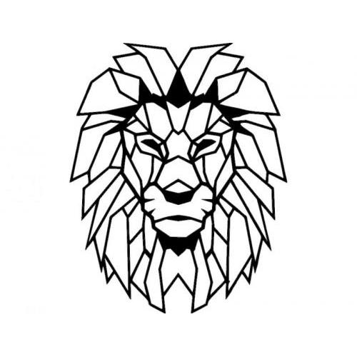 500x500 Cnc Sharing - Lion Geometric Drawing
