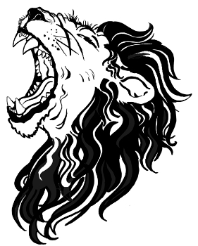 281x350 lion growling drawing - Lion Growling Drawing