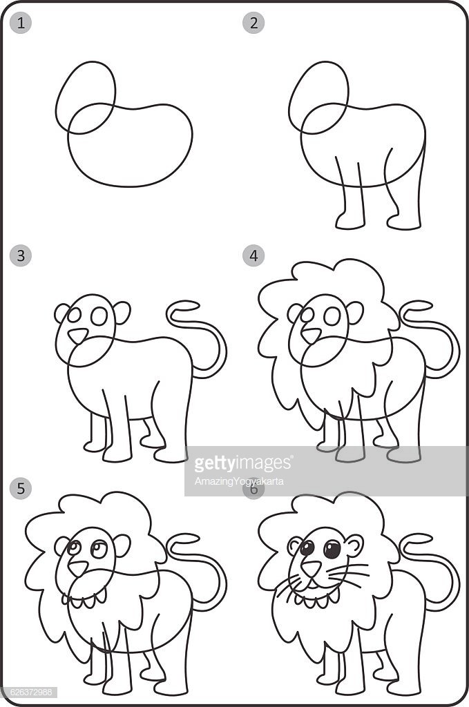 679x1024 How To Draw A Lion Head Step - Lion Head Drawing Step By Step