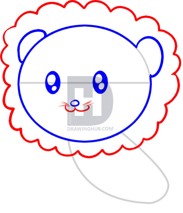616x720 How To Draw A Lion For Kids, Step - Lion Head Drawing Step By Step