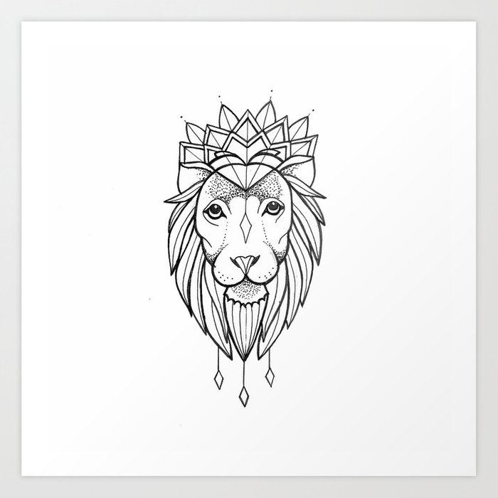 Lion Head Line Drawing at PaintingValley.com | Explore collection of ...