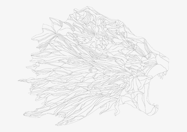 650x459 Lionhead Line Art Fig Line Clipart, Art Clipart, Lionhead Png - Lion Head Line Drawing