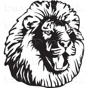 300x300 Photovector Line Art Illustration Of A Lion Head Sohadacouri - Lion Head Line Drawing