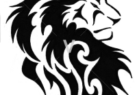 200x140 lion head clipart lion head line drawing - Lion Head Line Drawing