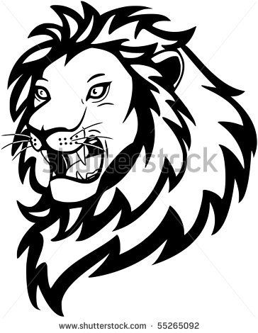 364x470 Collection Of Free Lion Vector Line Download On Ui Ex - Lion Head Line Drawing