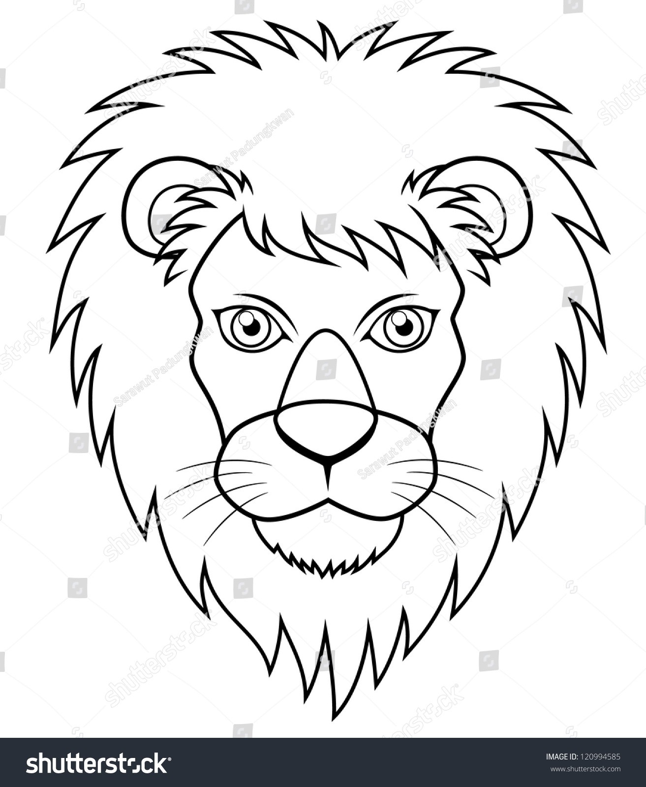1313x1600 Lion Drawing Face How To Draw A Step - Lion Head Outline Drawing