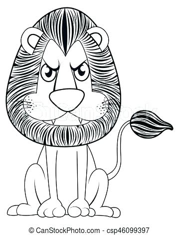 359x470 Lion Drawing Outline Lion Outline On White Background - Lion Head Outline Drawing