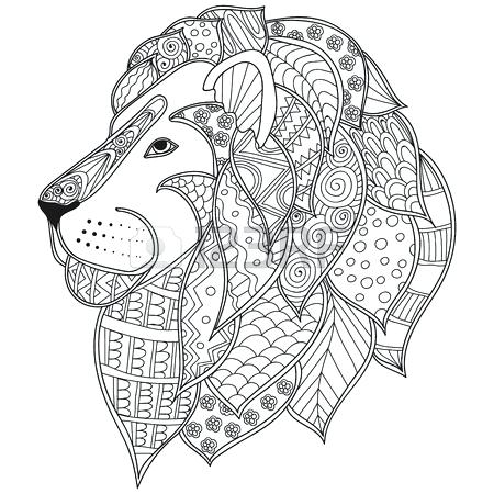 Lion Head Outline Drawing at PaintingValley.com | Explore collection of ...