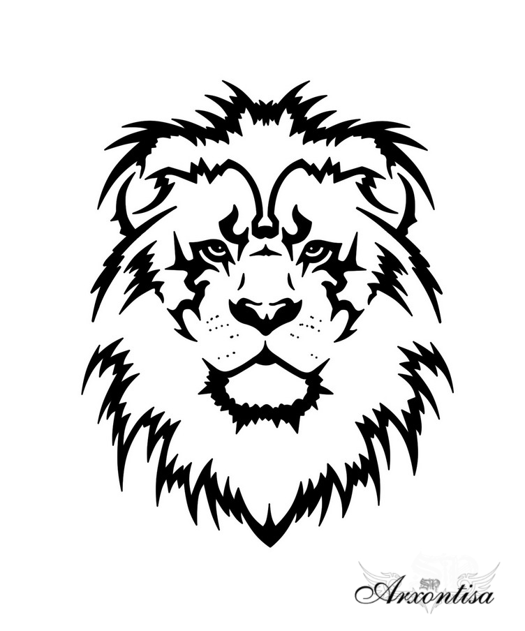 752x904 Outline Lion Tattoo Drawing - Lion Head Tattoo Drawing