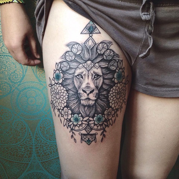 600x600 Daring Lion Tattoo Designs For Men And Women - Lion Head Tattoo Drawing
