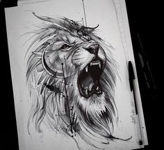 236x216 best lion heads tattoos images lion head tattoos, tattoo art - Lion Head Tattoo Drawing