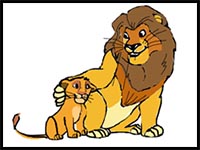 200x150 How To Draw Disney's The Lion King Cartoon Characters Drawing - Lion King Characters Drawing