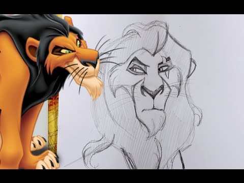 480x360 How To Draw Scar From Disney's The Lion King - Lion King Characters Drawing