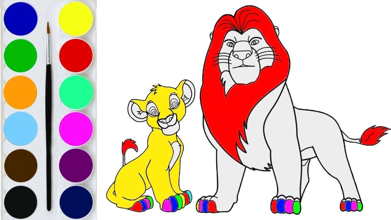 1280x720 How To Draw The Lion King Character Simba Mufasa Drawing - Lion King Characters Drawing