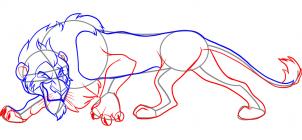 302x140 How To Draw How To Draw Scar From Lion King - Lion King Characters Drawing