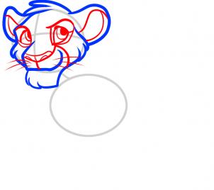 302x268 How To Draw How To Draw Simba From The Lion King - Lion King Characters Drawing