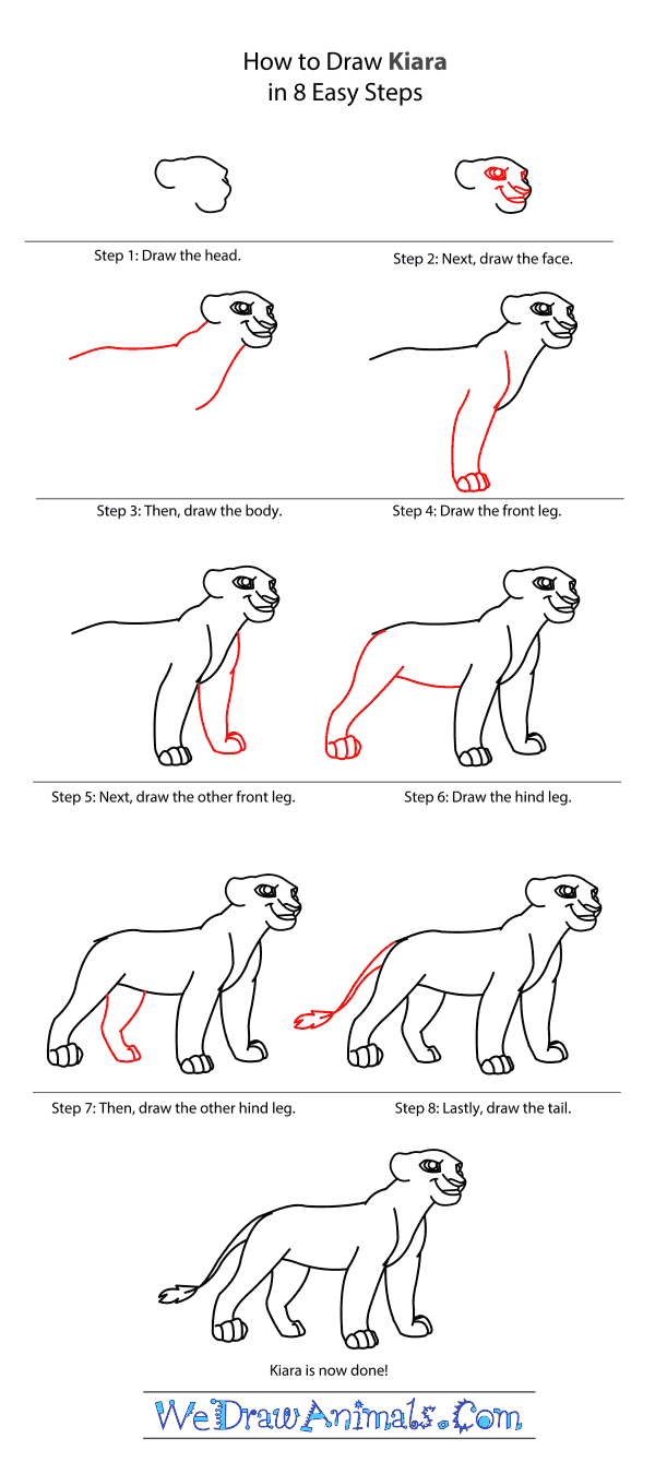 600x1350 How To Draw Kiara From The Lion King - Lion King Drawing Tutorial