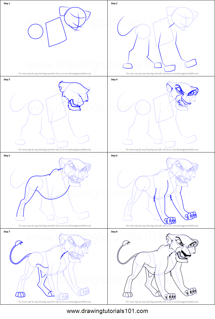 751x1111 How To Draw Zira From The Lion King - Lion King Drawing Tutorial