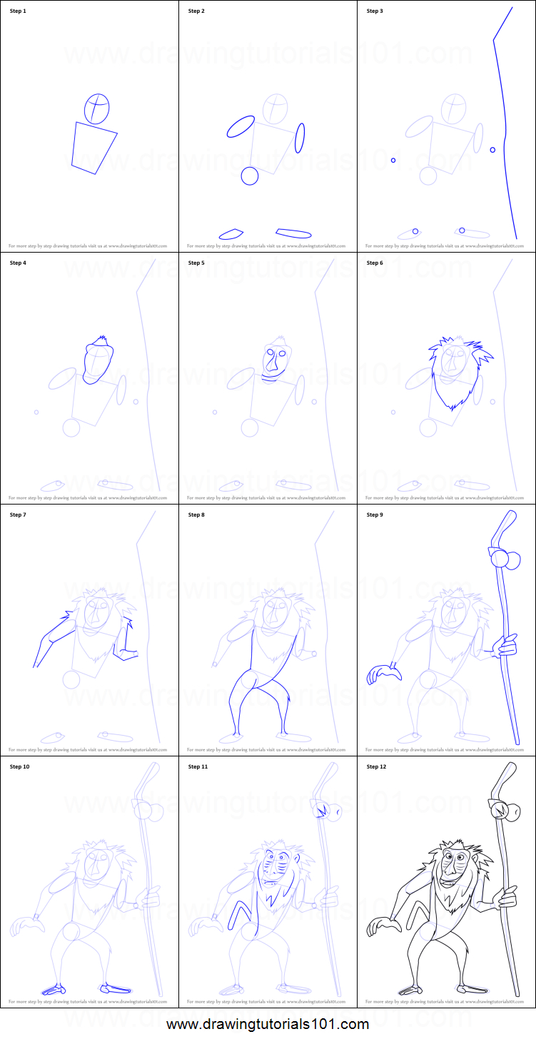 Lion King Drawing Tutorial at PaintingValley.com | Explore collection ...