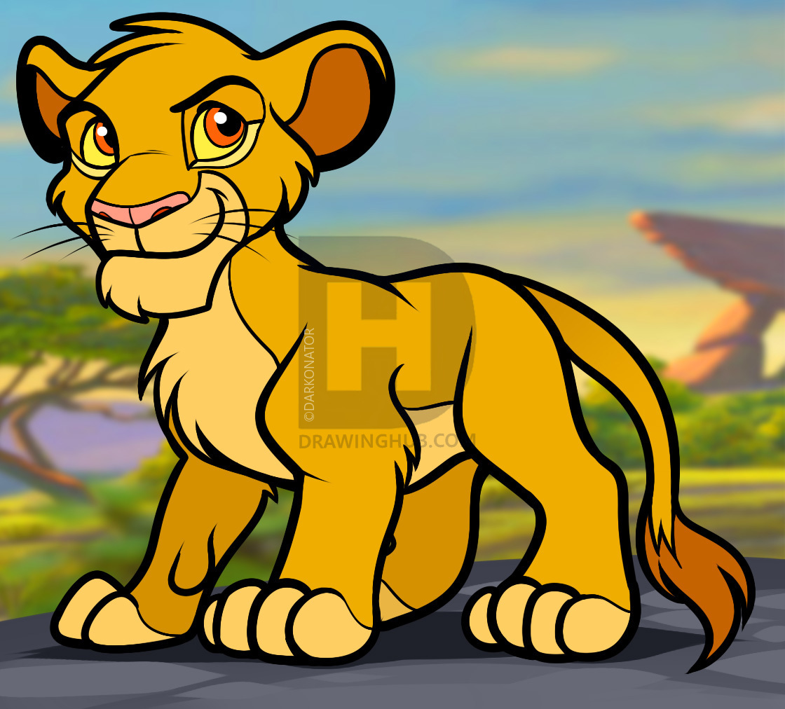 1120x1012 How To Draw Simba From The Lion King, Step - Lion King Drawings
