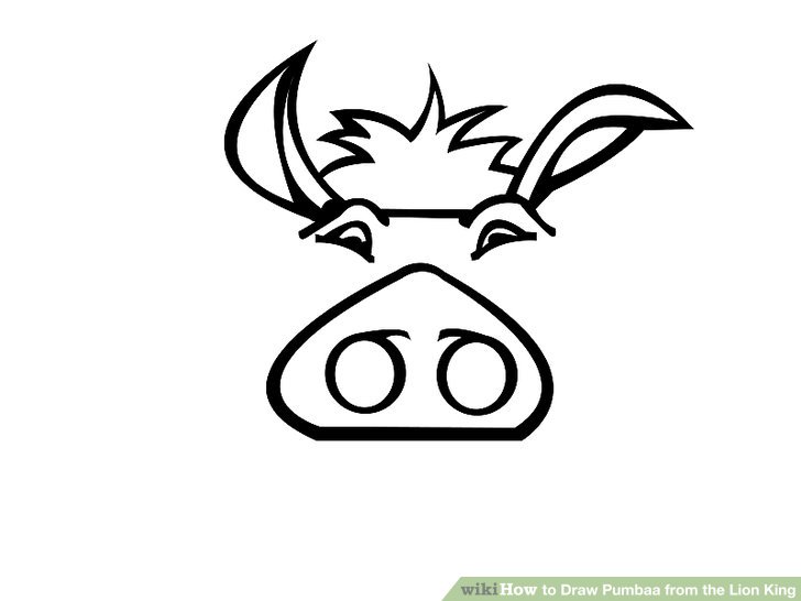 728x546 How To Draw Pumbaa From The Lion King - Lion King Drawings