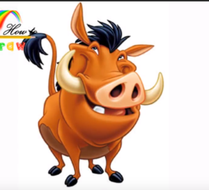 300x273 how to draw pumbaa from the lion king lion king drawings - Lion King Drawings