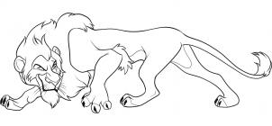 302x140 how to draw how to draw scar from lion king - Lion King Lion Drawing