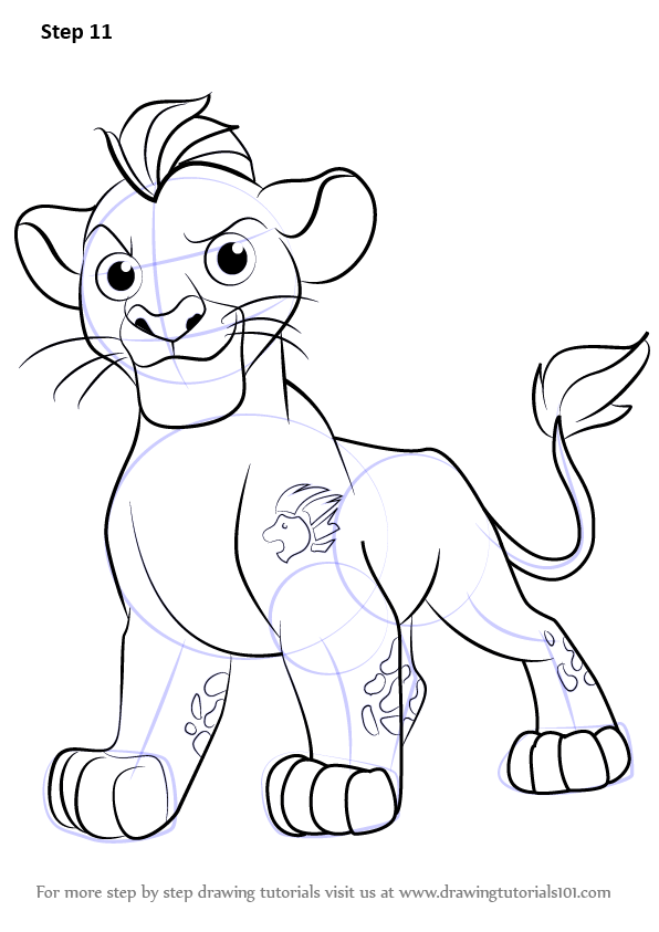 596x843 learn how to draw kion from the lion guard - Lion King Lion Drawing