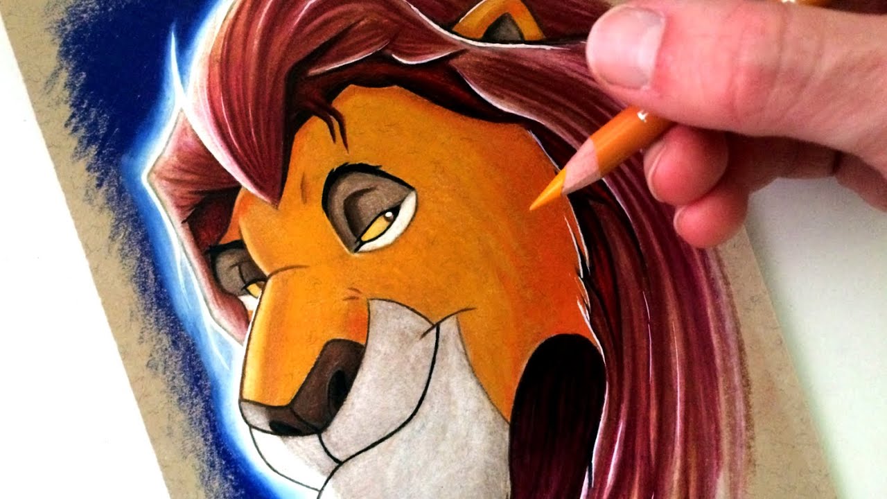 1280x720 Drawing Mufasa From The Lion King - Lion King Mufasa Drawing