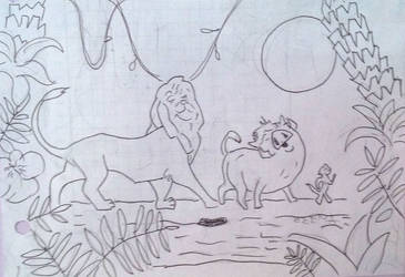 365x250 Lion King Pencil Drawing - Lion King Pencil Drawing