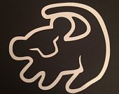170x135 items similar to lion king rafiki simba drawing custom white vinyl - Lion King Rafiki Simba Drawing