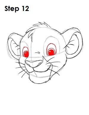 300x388 How To Draw Simba - Lion King Simba Drawing