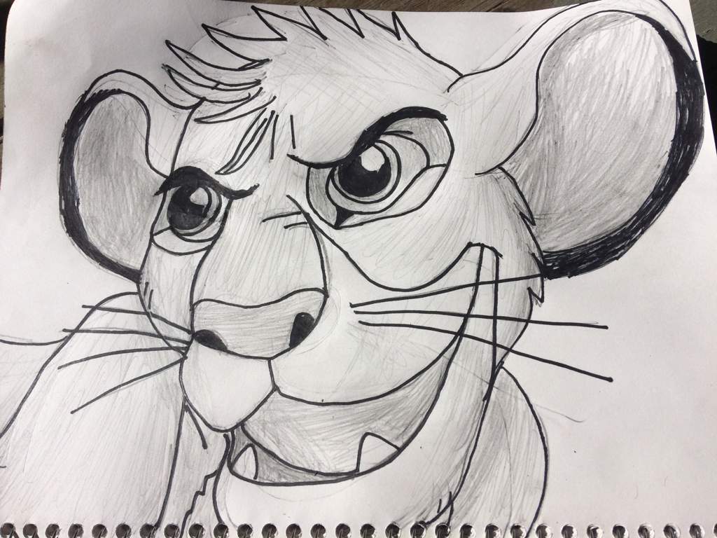 1024x768 Simba Drawing Lion King Amino - Lion King Simba Drawing
