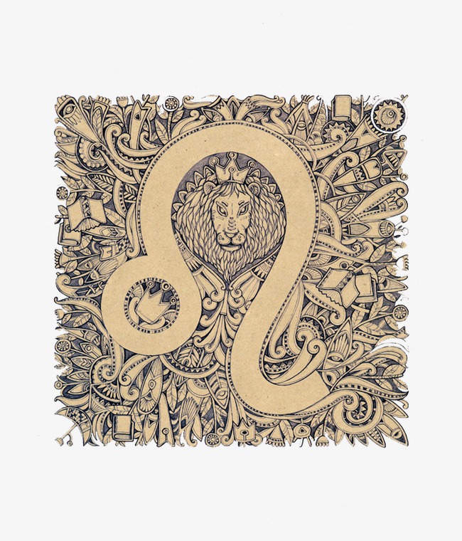 650x760 hand drawn illustration lion king, lion clipart, animal, abstract - Lion King Tree Drawing