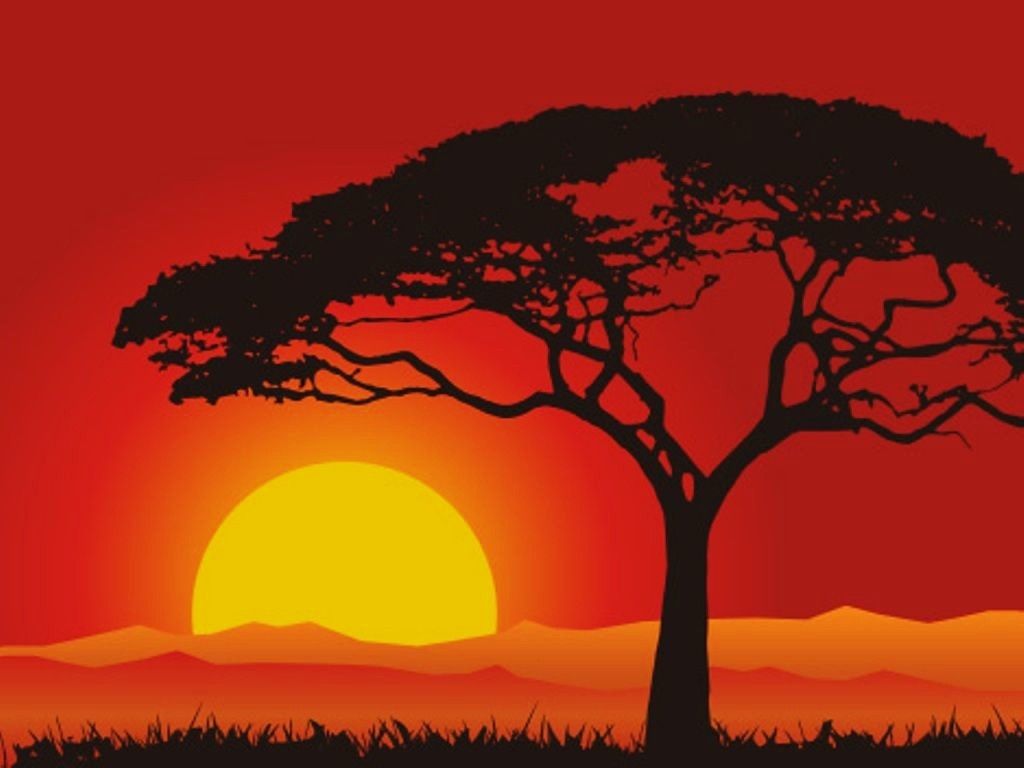 1024x768 Lion King Tree Drawing - Lion King Tree Drawing