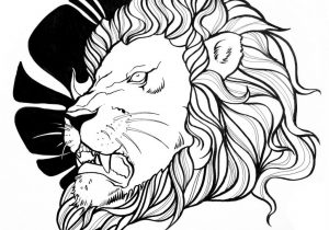 300x210 Lion Face Outline Drawing Lion Roaring Drawing - Lion Line Drawing