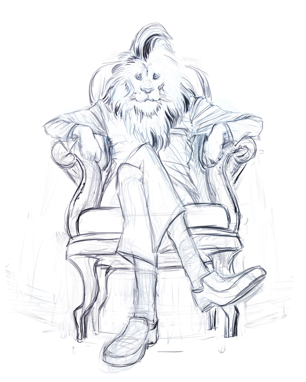 1200x1499 Lion Man On Behance - Lion Man Drawing