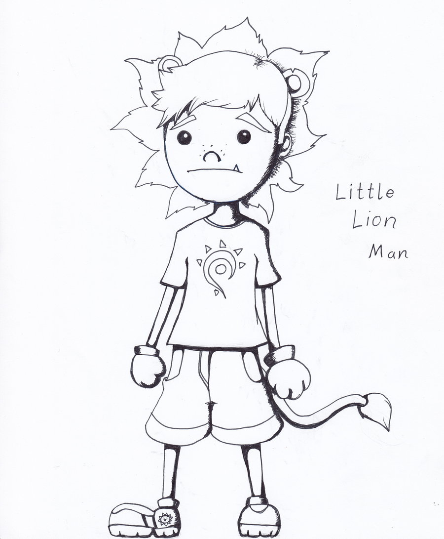 900x1091 Little Lion Man - Lion Man Drawing