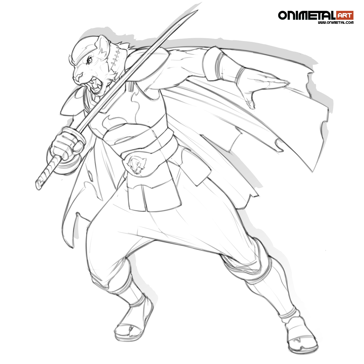 1280x1280 Sketching Lion Man Onimetal Art - Lion Man Drawing