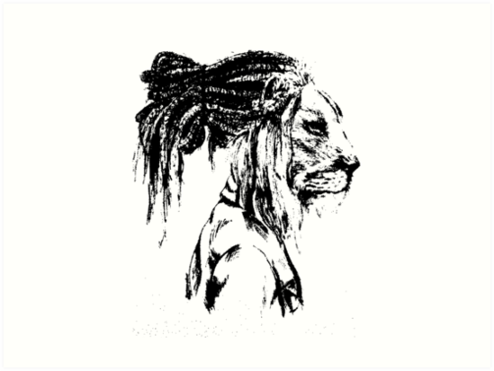 549x413 The Lion Man Art Prints - Lion Man Drawing