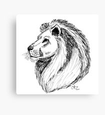 210x230 Animal Cat Head Lion Mane Drawing Canvas Prints Redbubble - Lion Mane Drawing