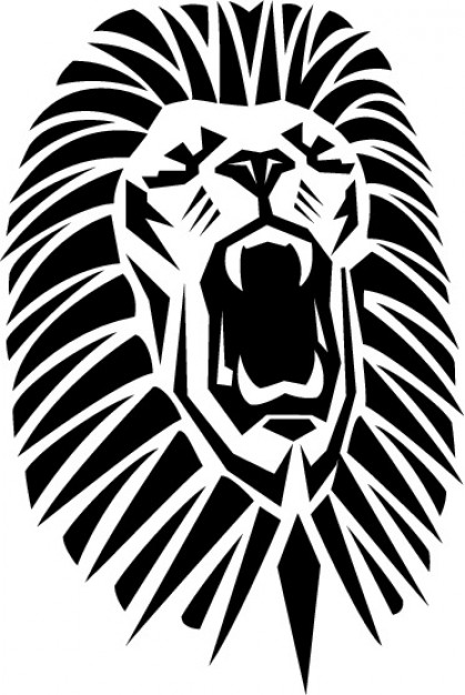 419x626 Lion Roaring With Opened Mouth Vector Free Download - Lion Mouth Drawing