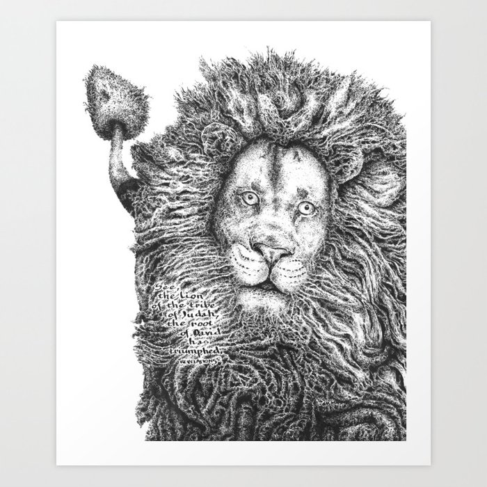 700x700 Lion Of Judah Art Print - Lion Of Judah Drawing