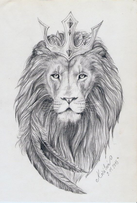 564x836 Lion Of Judah Sketch Pretty Crown Drawn With Feathers - Lion Of Judah Drawing